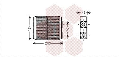 VAN WEZEL Теплообменник, отопление салона 37006403